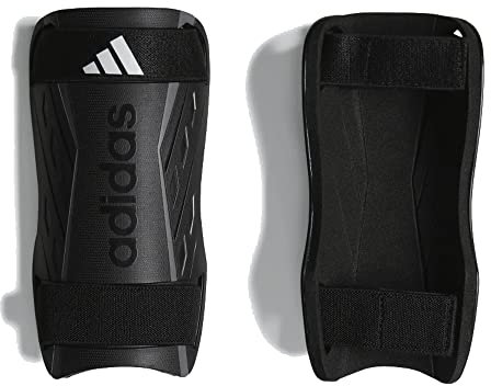 adidas Unisex-Adult Tiro Soft Ground Training Shin Guards, Black/White/Iron Metallic, X-Small