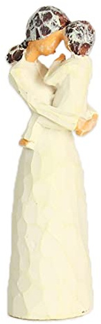 ZPPLD Figur,Figur Engel,Figur Mutter und Sohn,Figuren Mama,Figuren Deko,Statuen 11,5 cm,Sammlerfiguren Ornament Geschenk für Mutter