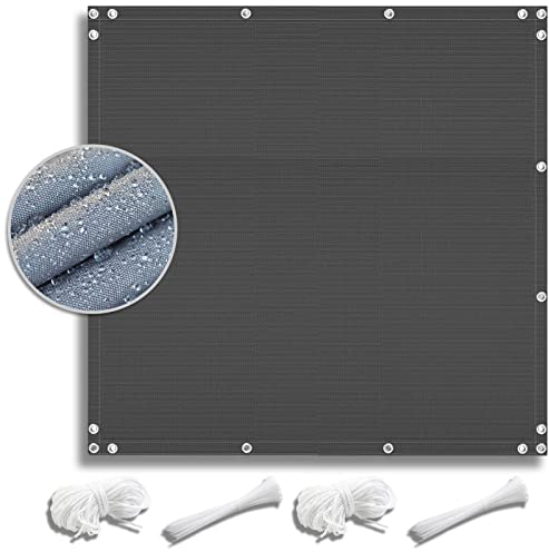 ZQXFZ BalkonfäCher 1x2.8M. Oxford-Stoff，Kordel + Kabelbinder. Beschattung, Wasserdicht, gelten balkonumrandung Preisleistung Haltbarkeit von Balkon-Verkleidung