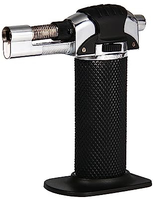 ONE BEST DEAL Refillable Butane Gas Micro Blow Torch Jet Lighter Chefs Cooks Gas Safety Lock Burner Adjustable Flame Lighter for Cooking & Baking Kitchen, BBQ, Hookah, Welding, Soldering & Brazing