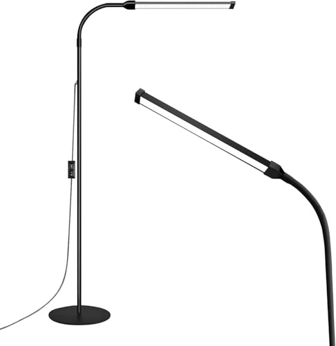 DAYSOFT 18W Tattoo Lamp 3000K-6000K Colors and Dimmable, Lash Light Makeup Light with USB Port 112 Bulls Led Floor Lamp for for Living Room lamp Bedroom Light