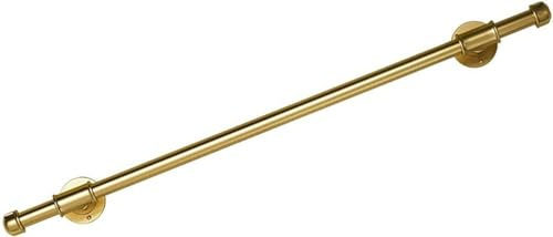 LQSYBHD Corrimano per Scale Esterne Ai Gradini, Passamano per Interni ed Esterni, Corrimano di Sicurezza Antiscivolo Montata A Parete, Ferro Battuto in Metallo(Size:4ft/120cm,Color:Oro)