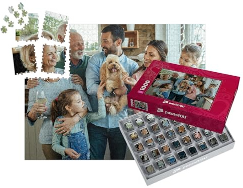 SMART Sorted® | Fotopuzzle 1000 Teile - Puzzle mit eigenem Bild gestalten - Jetzt einfach Puzzeln mit SMART Sorted: 1000 Teile Puzzle auch für Puzzle-Starter - Schachtel-Design wählen (Herz)