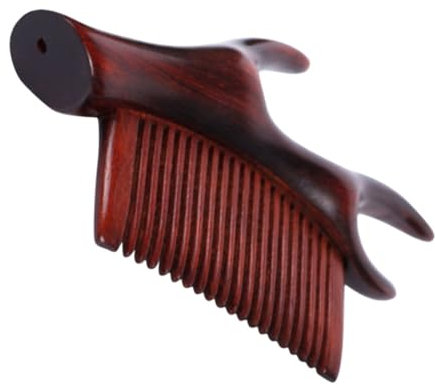 FOMIYES Peine de Madera con Forma de Asta Tradicional Chino Cepillo de Masaje para El Cuero Cabelludo Cuidado Natural del Cabello para Mujeres