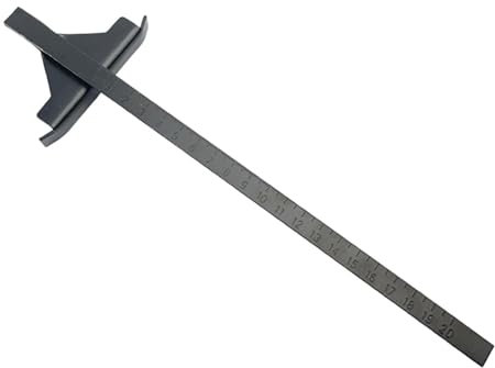 Gralara Cordless Circular Saw Rip Fence Saw Guide Multi Use Assembly Depth Ruler Woodworking Measuring Tool Positioning Ruler, Black, 8.4cmx27.2cm