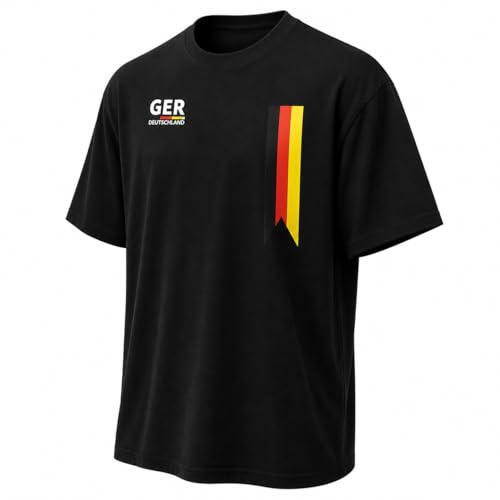 OUTDOORN Maglia della Germania Coppa del Mondo 2026 – Maglietta da Uomo e Donna con Campionato Europeo Tedesco – Unisex & Extra Morbida – per Uomo e Donna, Nero, M