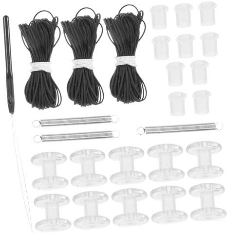 HOMOCONO Reparaturset Jalousien Zubehör Mit Doppelrollen Stopfen Und Feder Plissee Ersatzteile Schwarz Kompatibel Für Wohnmobil Rollos Befestigung Für Fensterrollos