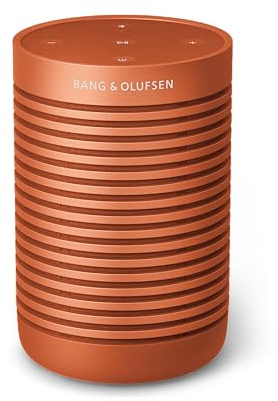 Bang & Olufsen Beosound Explore – Portable Bluetooth Speaker, Waterproof (IP67), Outdoor Loud Speaker for Travel, Home & Camping, 360 Degree Sound, 27 Hours Battery Life - Bonfire Orange