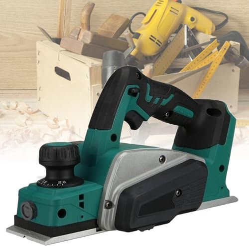 XNXYSMKJ Raboteuse électrique portative sans Fil 20V, Machine de découpe de Bois portative avec 2 Batteries Rechargeables 20000 TR/Min, raboteuse électrique à Bois