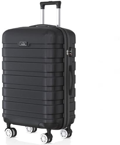 Voyagoux Handbagageväska - 39L, 57x37x21cm, Liten resväska, TSA-lås, Kabinbagage, Resväska med hjul, 4x 360° hjul, Robust och lätt resväska, Svart