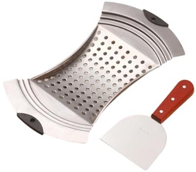 JISADER Stainless Steel Spaetzle Maker Dumpling Press Cooking Tools Easy to Clean Spaetzle Press for Home Cooking DIY Noodles, Fan Shaped