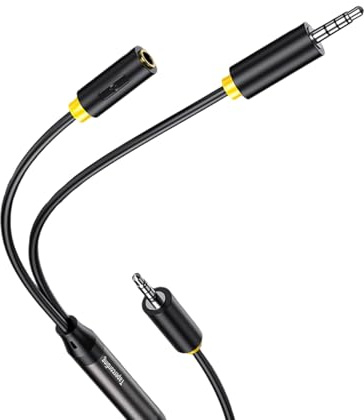Psdndeww 3 5 Mm Coppia di Cavi Uditivi Linea Di Registrazione Bidirezionale Migliora La Connessione Uditiva Tra Cuffie Mobili