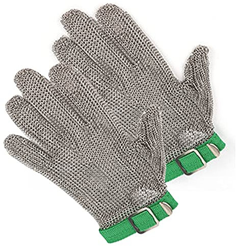 Guantes Anticortes, 2 Guantes Resistentes a Cortes, Guantes de Trabajo de Seguridad de Acero Inoxidable, Guantes anticortes para cocinar al Aire Libre.