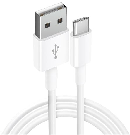 Hemlosk 1M Cable USB C Carga Rapida, Cabo Tipo C | Velocidad de 480 Mbps, para Apple iPhone 16/15, iPhone 16/15 Pro Max, iPad, Samsung Galaxy, Android etc, Cable USB-C, Blanco