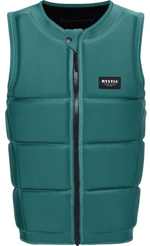 Mystic Chaleco de impacto con cremallera frontal Star 2025 para hombre, color verde azulado