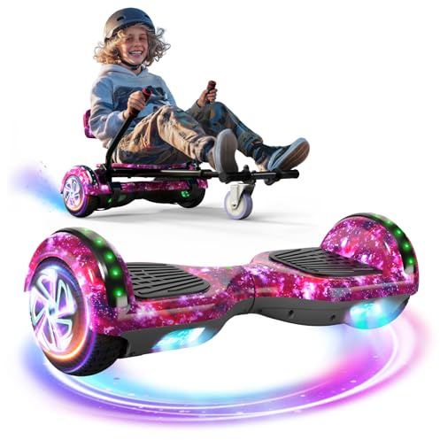 Scooter Seat Attachment, Scooter with Go Kart for Kids Boys Girls Adults, LED Lights, Bluetooth(Include Go-Kart)
