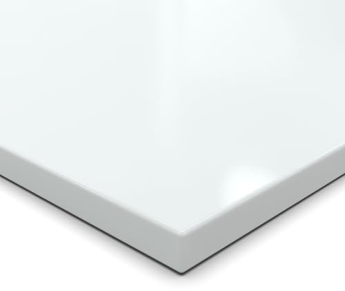 Pannello truciolato da 28 mm, bianco cristallo rivestito in resina melammina, lunghezza fino a 200 cm, pannelli decorativi con 2 mm, a scelta: 40 x 60 cm (bordo in ABS completo)