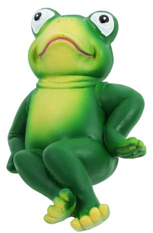 HIAKDOFT Statua Di Rana Per Decorazioni Da Giardino Scultura Decorativa Di Carine Per Esterni e Interni Ornamento Unico Per Cortile e Balcone Facile Da Posizionare e Resistente Agli Agenti