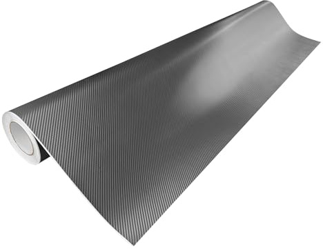 Carbon Folie 151x500 cm | Carbonfolie matt mit Luftkanal-Kleber und UV-Schutz | Selbstklebend Autofolie für Innen und Außen | Auto Folierung für Tuning | Carwrappingfolie | Carbon 3D Graphit