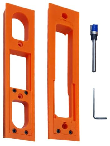 Door Hinge Jig - Guida Per Fresatrice Cerniere Porte | Kit Montaggio Antiscivolo Portatile Strumento Di Precisione Per Esterni Installazione Principianti Riparazione Garage Progetti Falegnameria