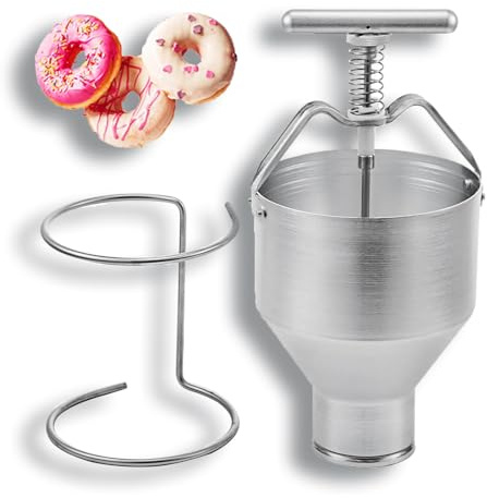 Manual Donut Depositor 5L - Adjustable Donut Maker with Stand Holder for Even Shaping and Batter Dispensing - Perfect for Bakeries
