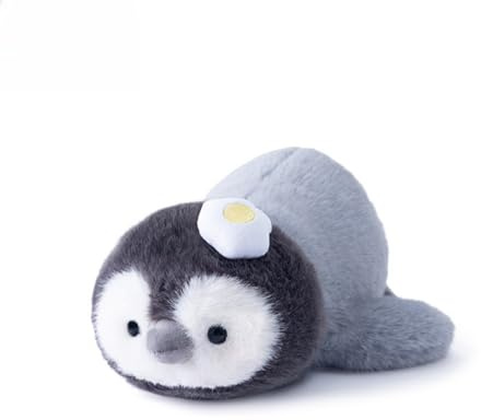 Xiyocadt Pinguin Kuscheltier,Süß Plüschtier Pinguin,Stofftier Schmusetier zum Kuscheln & Spielen, liegende Positionen,für Jungen, Mädchen,Geburtstag, Weihnachten, Schlafenszeit (Ei)