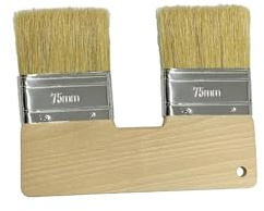 Guangcailun Pennello per pittura con setole morbide e flessibili per varie superfici Strumento professionale per pittura Caratteristiche del pennello Doppia testa con setole morbide e flessibili per