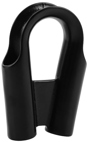 WATIIFUFU Guardacabos de Acero Inoxidable Tubo en Forma de Corazón 10 Mm Negro Anillo de Tope Protector para Cuerda de Acero de Alta Resistencia Uso Industrial y Cabrestante