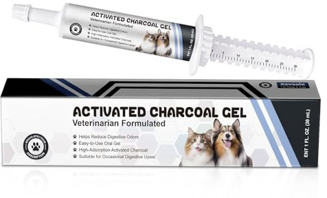 Activated Charcoal Gel for Dogs, Dogs Activated Charcoal 30ml, High-Absorption,Reduce Digestive Odors,Suitable for All Dogs
