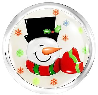 ANDANTE Chunk Click-Button Druckknopf (Schneemann) für Chunk-Armbänder, Chunk-Ringe und andere Chunk-Accessoires