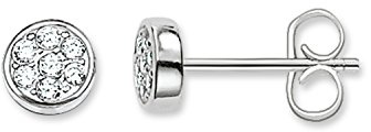 Thomas Sabo Boucles d'oreilles à tige Cercles scintillants en argent sterling 925 H1848-051-14