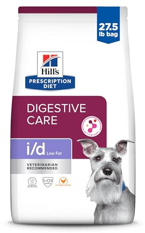 Hill's Prescription Diet i/d Low Fat Digestive Care Dry Dog Food, Chicken, 27.5 lb. Bag