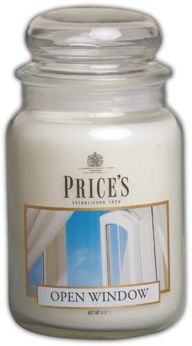 Price's Candles - Candela in Giara Grande Open Window - Durata Fino a 150 Ore di Combustione