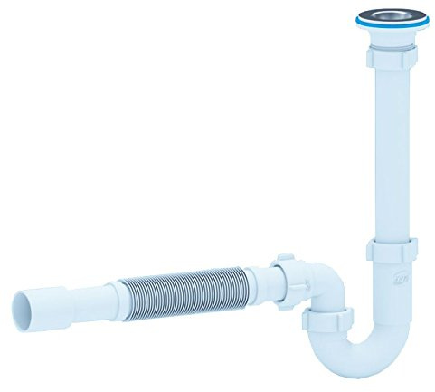 Robinet de vidange pour évier de Cuisine 6/4 x 40mm avec Partie Flexible pour Une Connexion Facile
