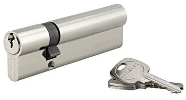 Cilindro europeo a doppia entrata, 30x80mm, antisfilamento, nichel, 3 chiavi - THIRARD