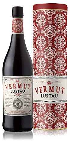Lustau Vermut Tinto Red Vermouth with Limited Edition Gift Tin, 75cl, 15% ABV, Dry Vermouth from Jerez Spain, Blended with Botanicals & Fragrant Plants, Distinctive Red Vermouth, Chilled or In Martini