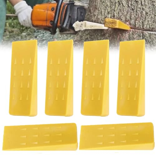 6 Pezzi Cunei di Abbattimento, Cunei Forestali Motoseghe Set di Cunei Cadenti 15cm Strumento Accessorio per Boscaioli per Albero Taglio Motosega Strumenti di Registrazione
