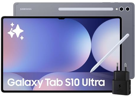 SAMSUNG Galaxy Tab S10 Ultra, Tablet AI, Display 14.6 Dynamic AMOLED 2X, Wi-Fi, RAM 12GB, 512GB, 11.200 mAh, Android 14, IP68, Gray, [Versione italiana] 2024, Caricabatterie 45W