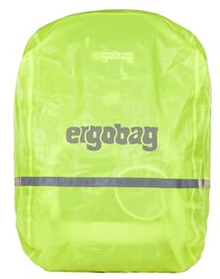 ergobag Regenschutz für Schulranzen | Wasserdicht mit Reflektoren und Gummizug, passgenau für den Rucksack und schnell angebracht bei nassem Wetter