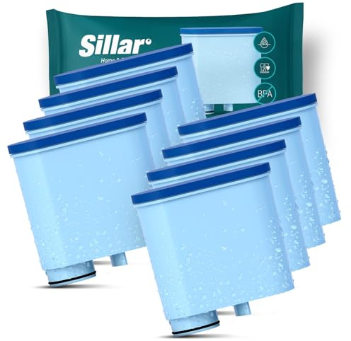 Sillar Vattenfilter för helautomatiska kaffemaskiner, 8 st | Kompatibel med Philips AquaClean CA6903/10 CA6903/22 CA6903 kalkfilter, filterpatron för Saeco och Philips kaffemaskiner