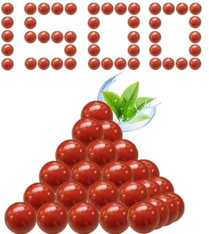 NWIWI Steinschleuder Munition 1500 Stück Biologisch Abbaubar 10mm Schleudermunition Tonkugeln Zwille Munition Für Schieß- und Jagdschießübungen Slingshot Clay Balls Kugeln（Rot）