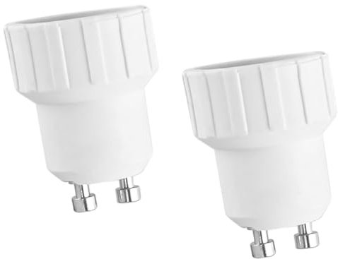 Laroal Lot de 2 convertisseurs de Douilles de Lampe GU10 vers E14, adaptateurs de Base de Lampe GU10 vers ES vers Support de Lampe pour couloirs, escaliers, balcons