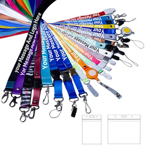 Cordones personalizados a granel, cintas para el cuello personalizadas con texto, logo o foto, llaveros duraderos con hebilla desmontable para tarjetas de identificación, profesores, estudiantes