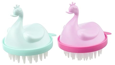 SEWOART Kopfhautmassagebürsten Geeignet für Trocken und Nassmassage aus Pp und Tpe 2 Stück-pack Haarwaschbürste zur Entspannung und Druckentlastung Zufällige Farbe für Zuhause