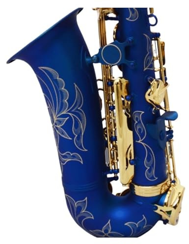 Goldlackiertes Professionelles Altsaxophon Es Altsaxophon Mattblau Mit Goldener Tonart Für Anfänger Und Erwachsene