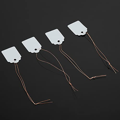 Jelquix 200 St PVC-etiketter för Hängande Blomväxter för Enkel Fröidentifiering Utomhus Hållbar Vattentät (Vit)
