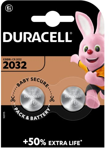 DURACELL 2032 Lote de 2 piezas, DL2032-botón
