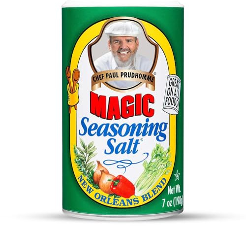 Chef Paul Magic Seasoning Salt | All-Purpose Seasoned Salt | Seasoning Salt for Meat, Vegetables & Snacks | Chicken Salt & Garlic Salt Alternative | 7 oz (Pack of 6)