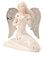 Little Things Mean A Lot July Monthly Angel Figurine, 3-1/2-Inch, Includes Gemstone on Butterfly