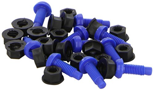 Connect 31529 - Viti e Dadi per Fissaggio Targa 3/4, 100 Pezzi, Colore: Blu